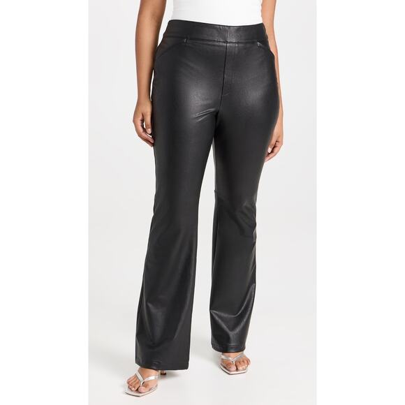 Spanx Faux leather pull on kick flare pants size 2x petite - Picture 2 of 9